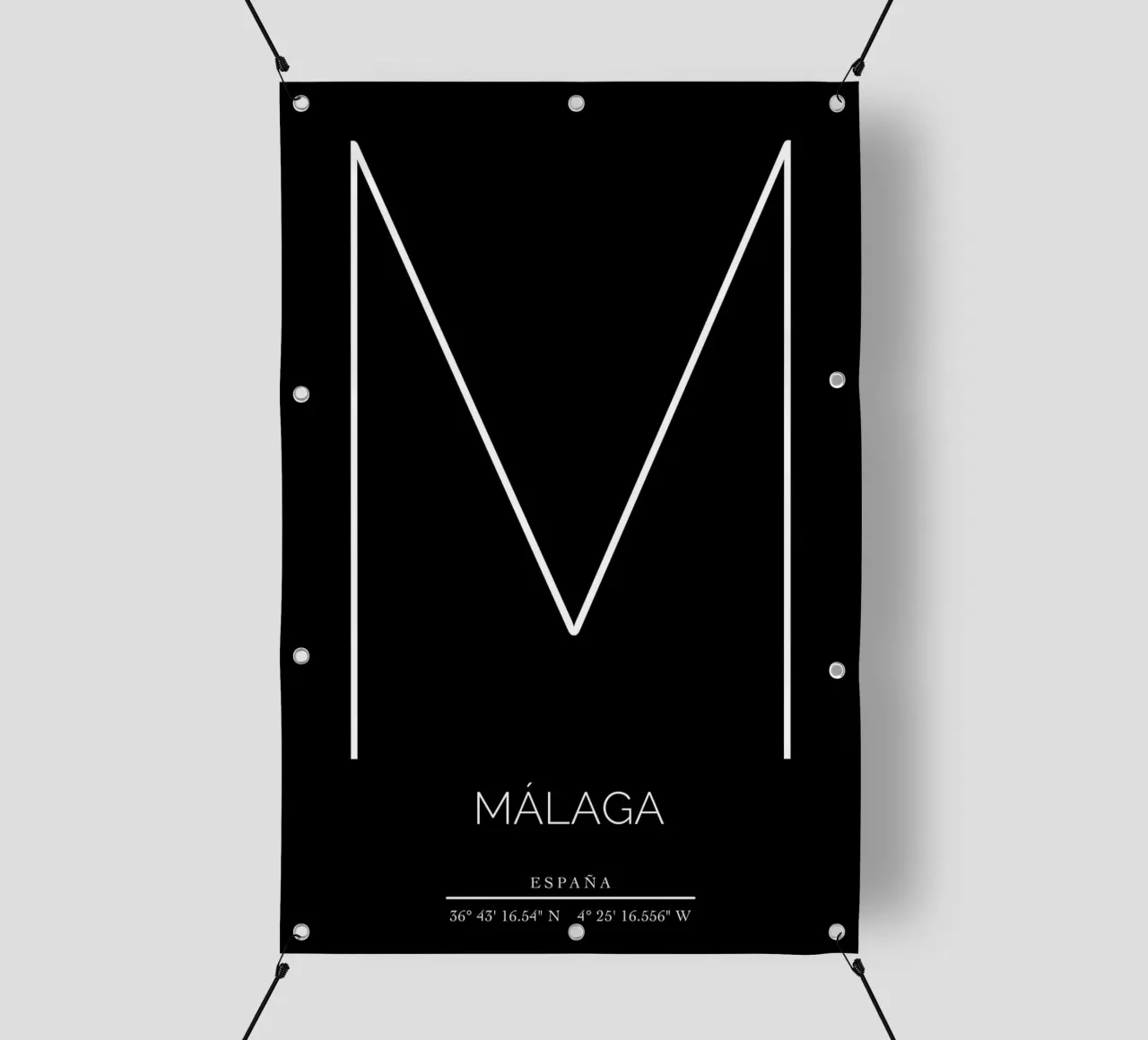 MALAGA - nero telo in pvc da CityLights