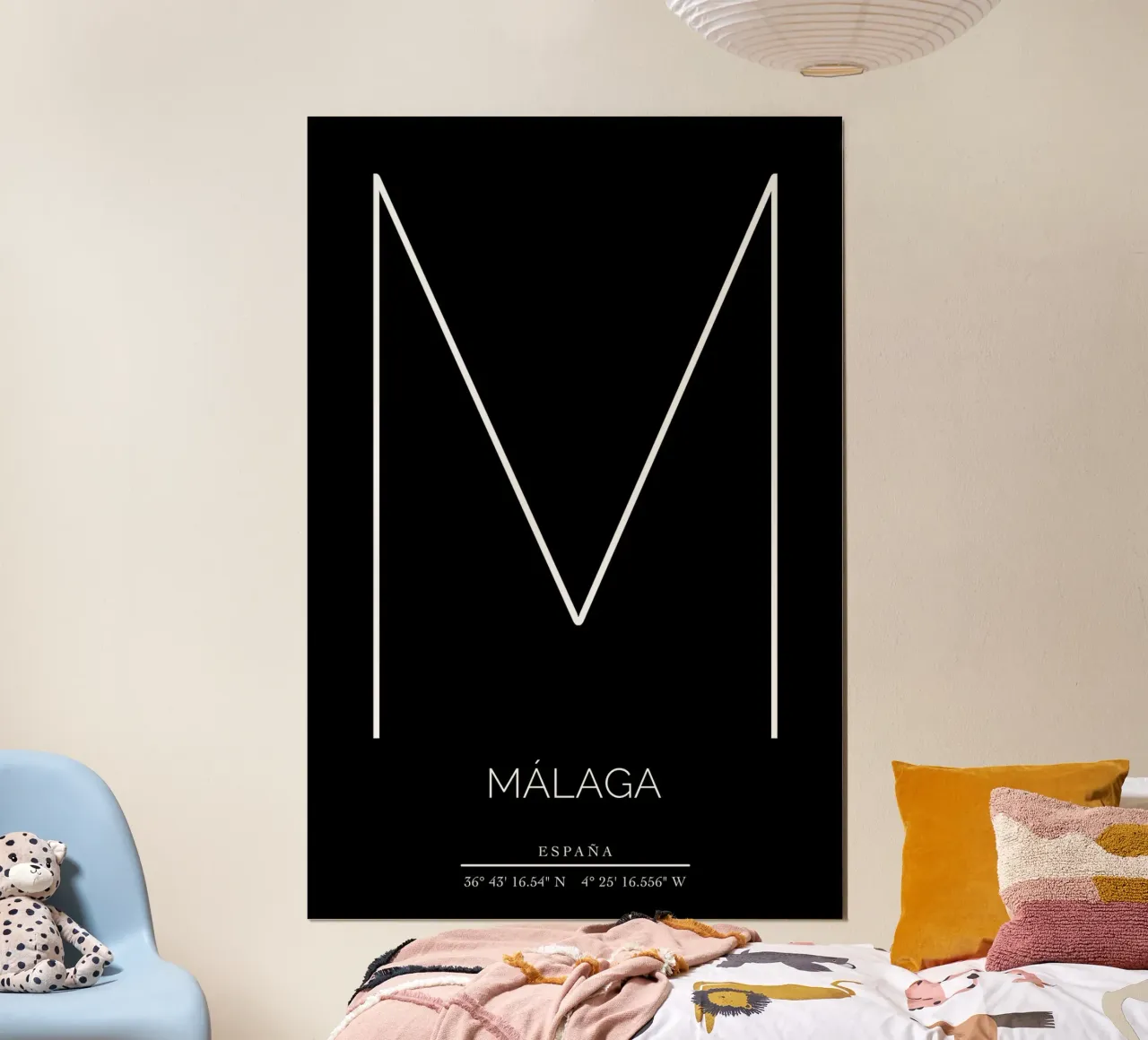 MALAGA - nero poster da CityLights