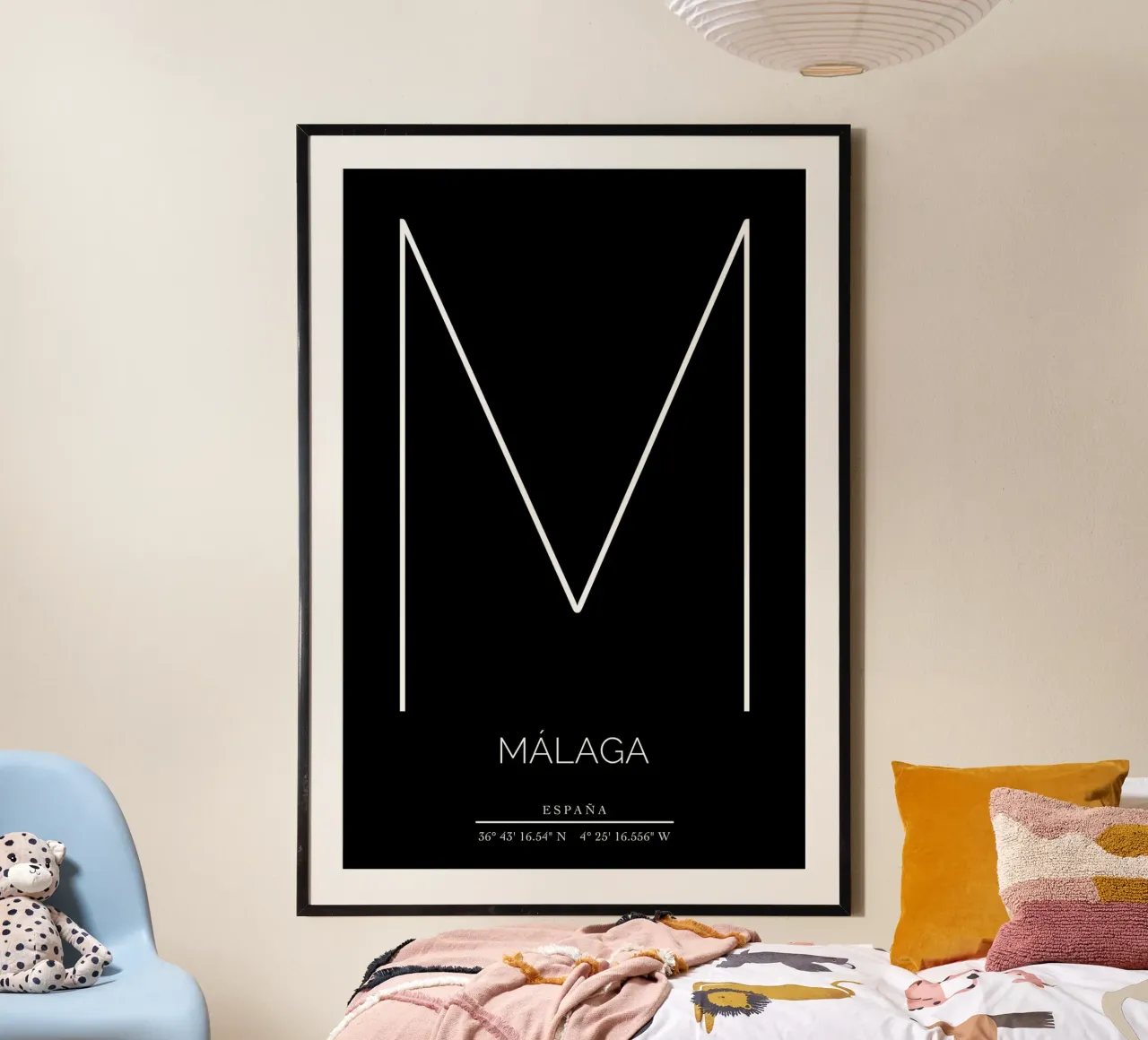 MALAGA - nero poster da CityLights