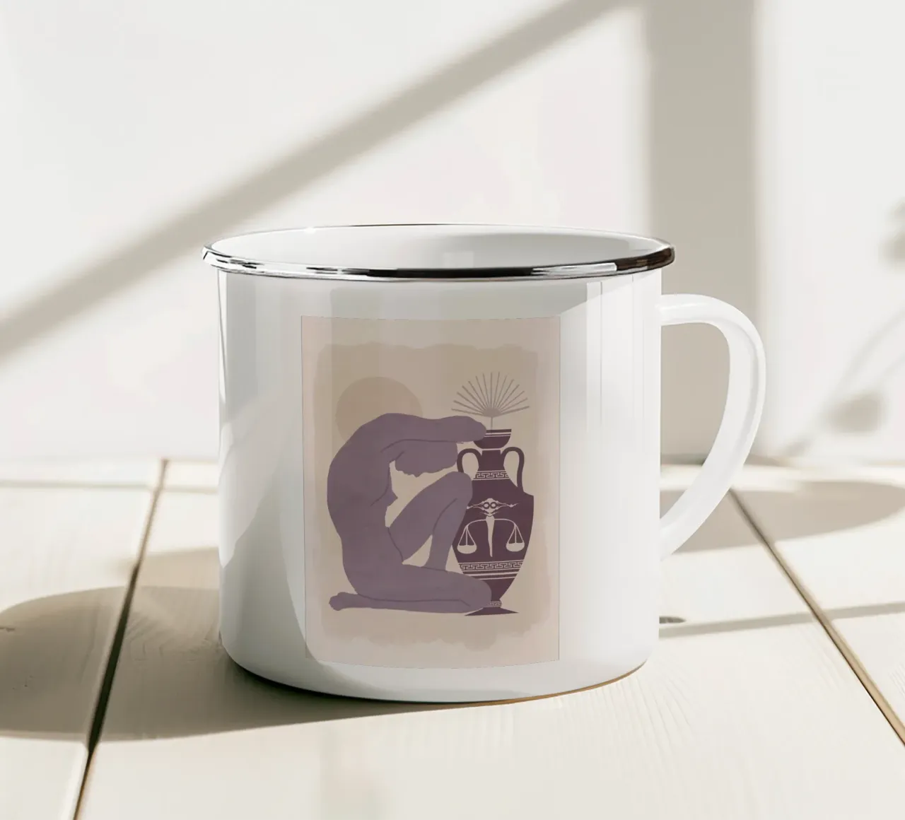 Figura equilibrata tazza in smalto da ThingDesign