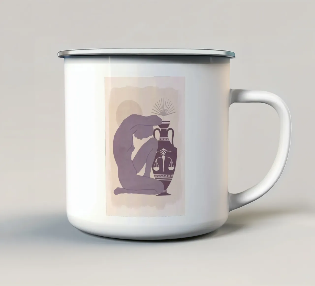 Figura equilibrata tazza in smalto da ThingDesign