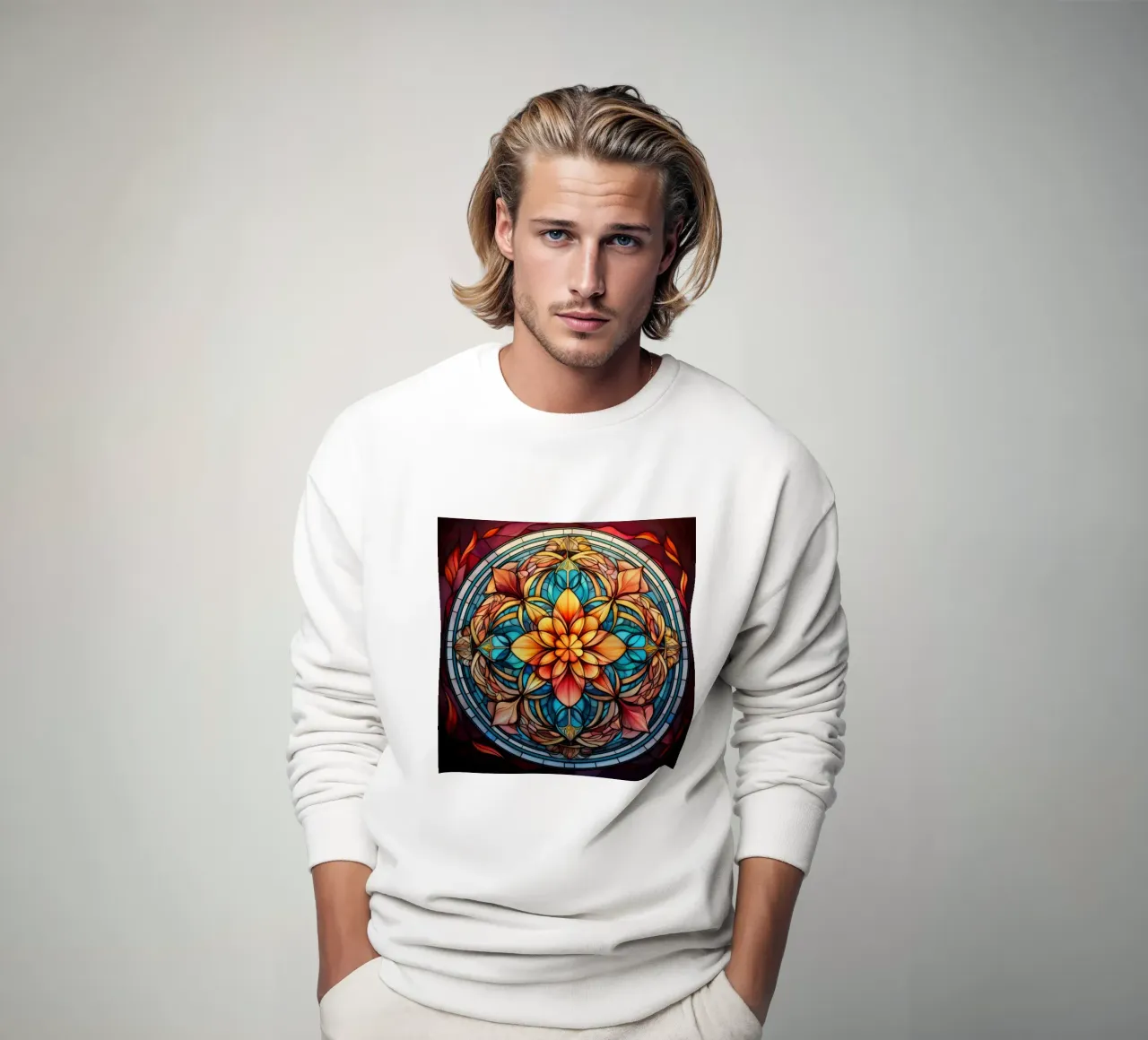 Mandala in vetro colorato felpa da Spiritual Touch