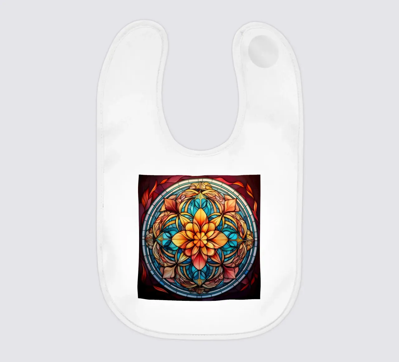 Mandala in vetro colorato bavaglino da Spiritual Touch