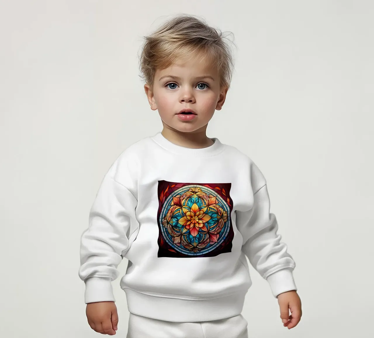 Mandala in vetro colorato felpa neonato da Spiritual Touch