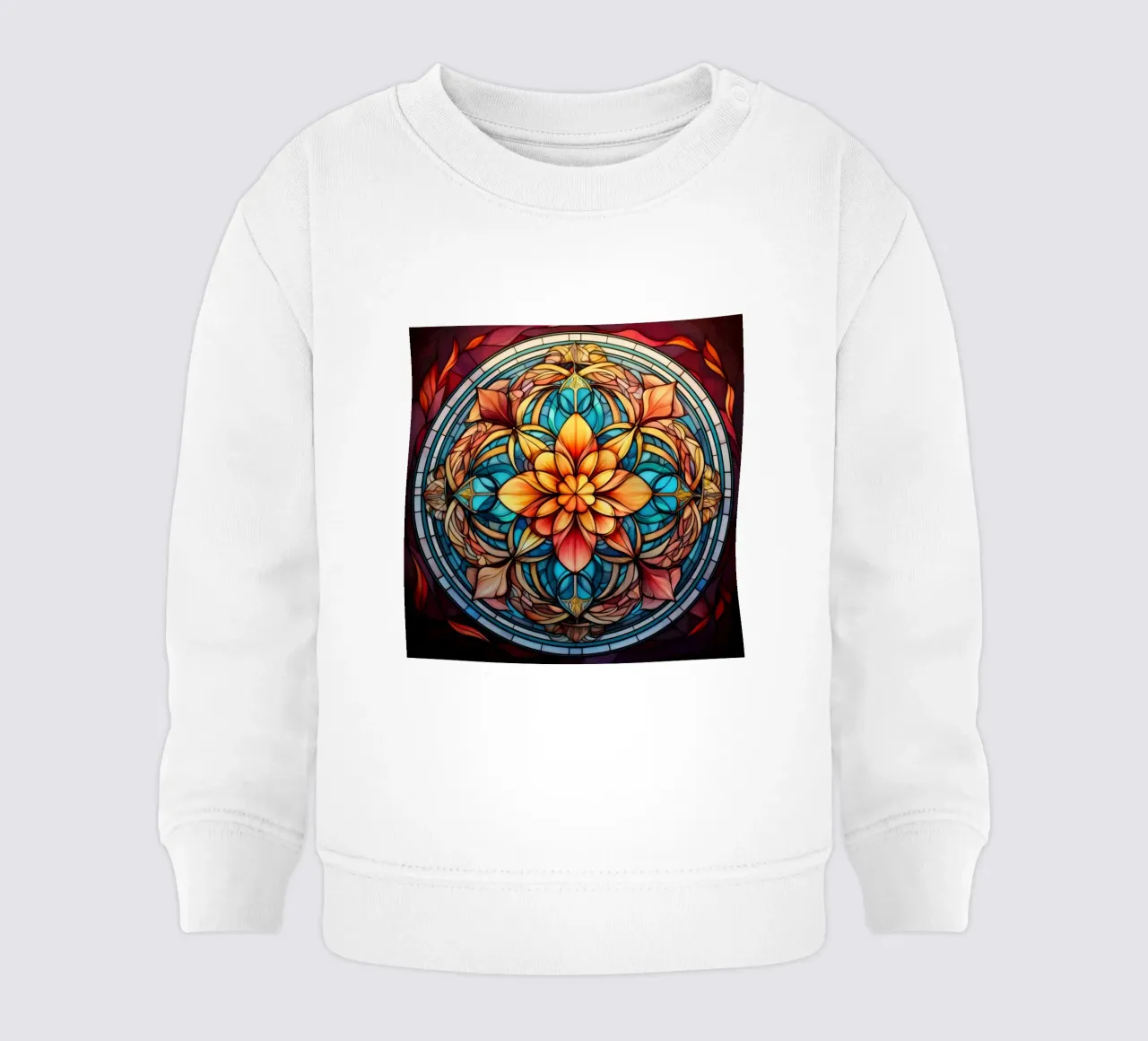 Mandala in vetro colorato felpa neonato da Spiritual Touch