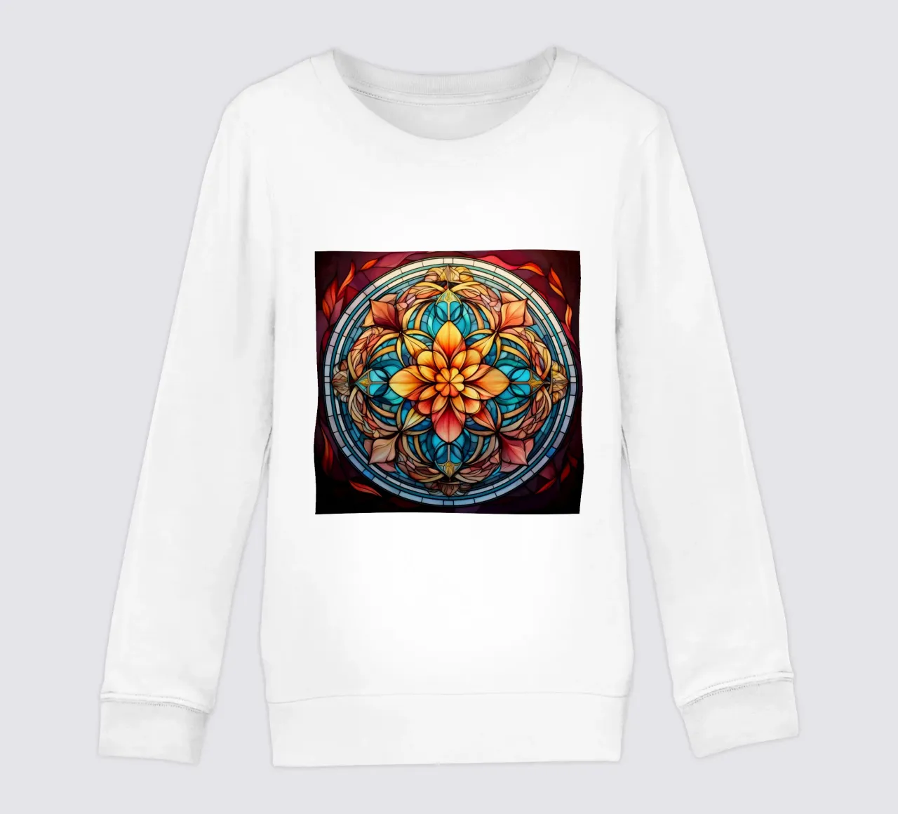 Mandala in vetro colorato felpa bambino da Spiritual Touch