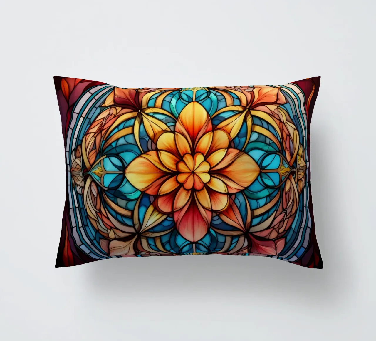 Mandala in vetro colorato cuscino da Spiritual Touch