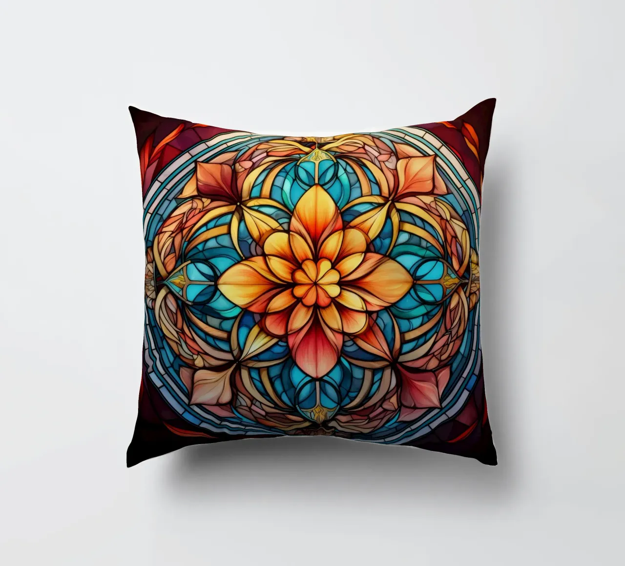 Mandala in vetro colorato cuscino da Spiritual Touch