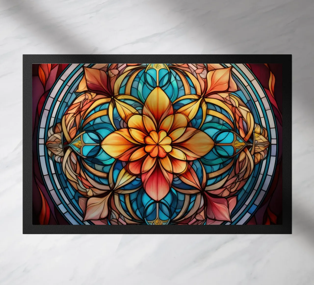 Mandala in vetro colorato zerbino da Spiritual Touch
