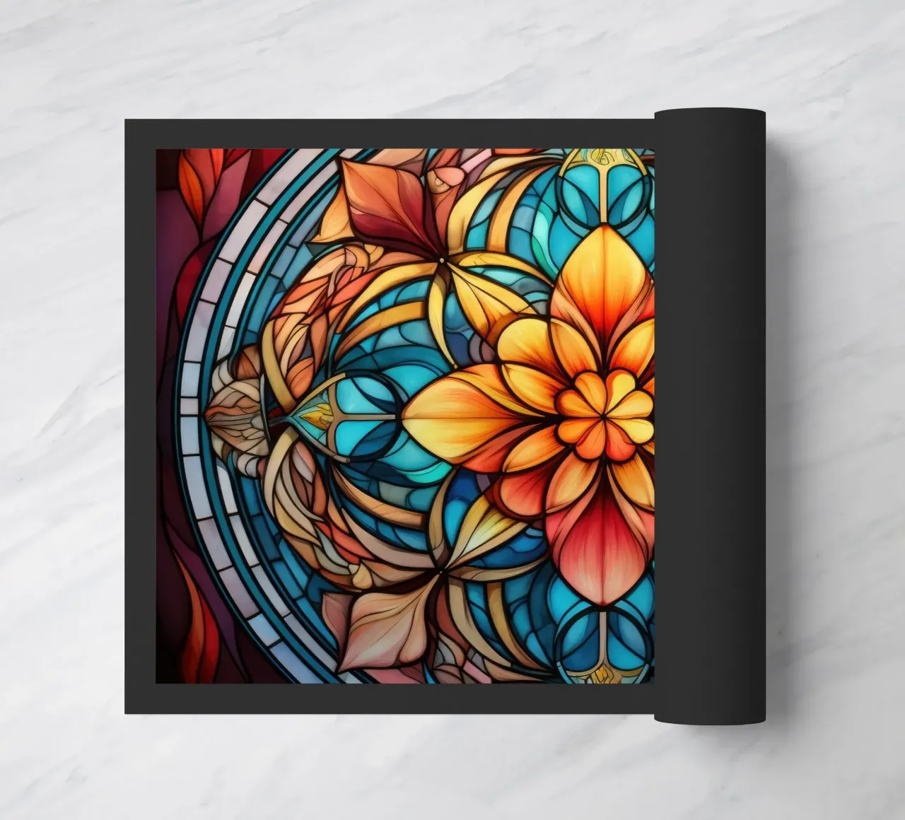 Mandala in vetro colorato zerbino da Spiritual Touch
