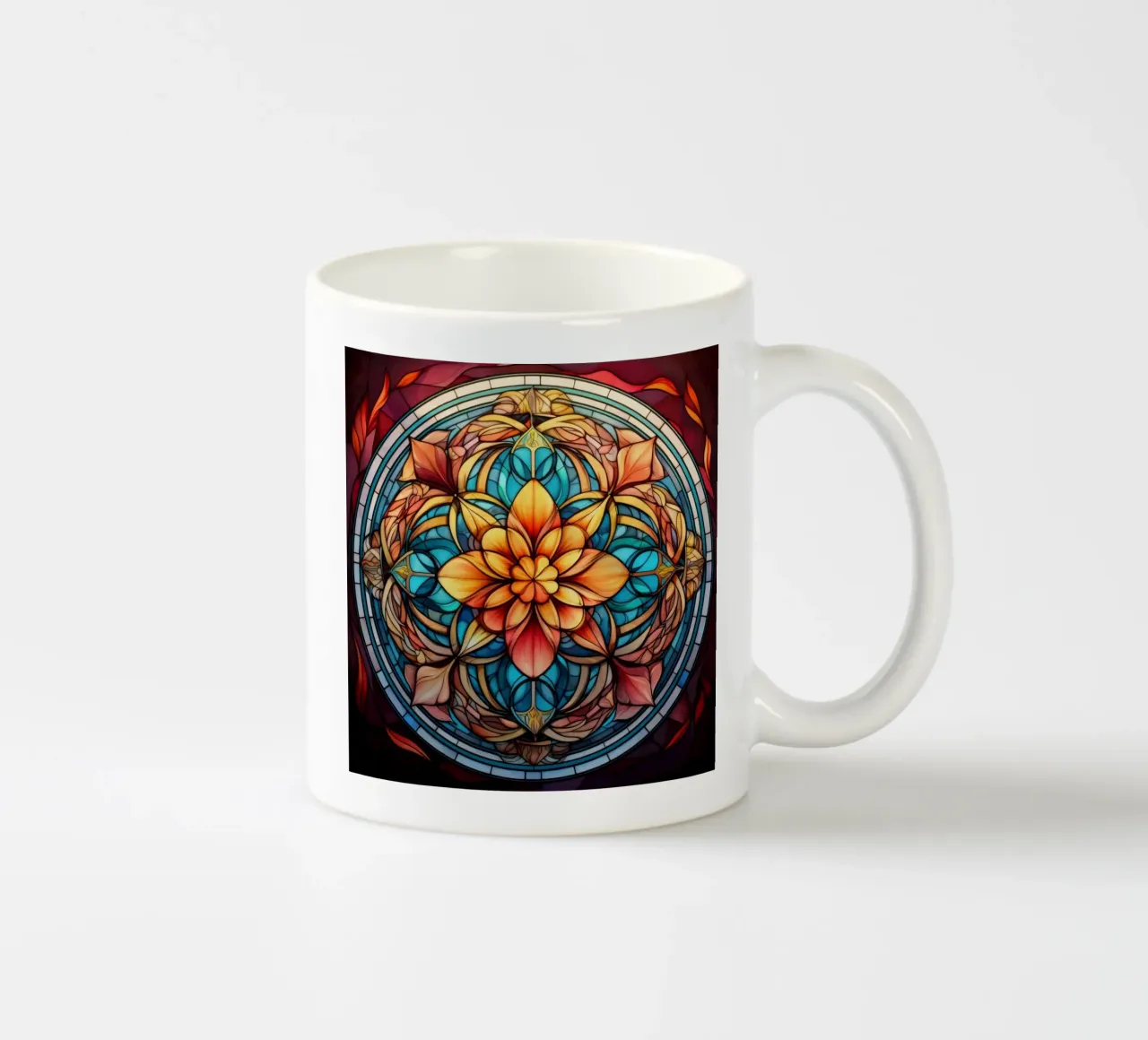Mandala in vetro colorato tazza in ceramica da Spiritual Touch