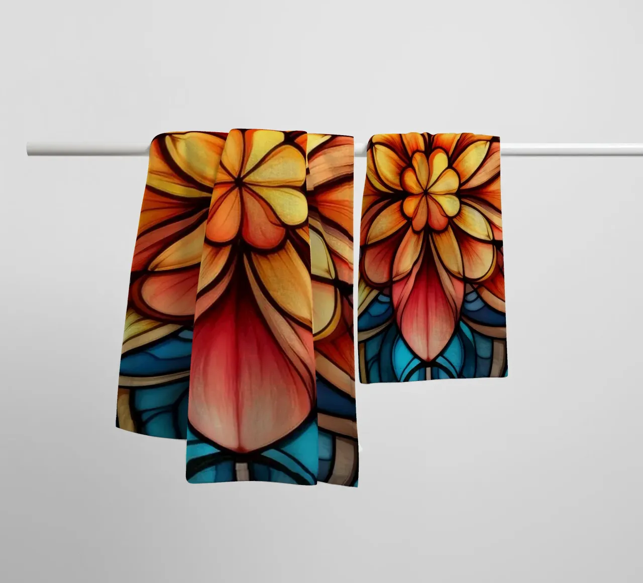 Mandala in vetro colorato asciugamano da bagno da Spiritual Touch