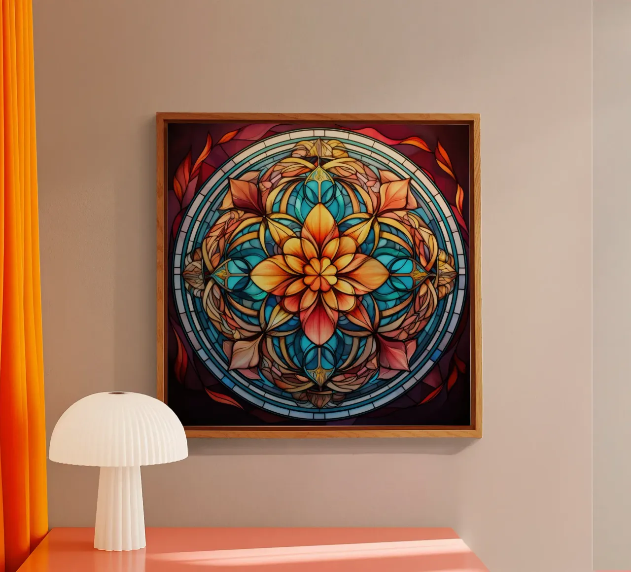 Mandala in vetro colorato plexiglass da Spiritual Touch