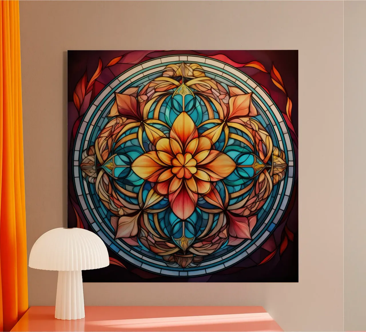 Mandala in vetro colorato plexiglass da Spiritual Touch