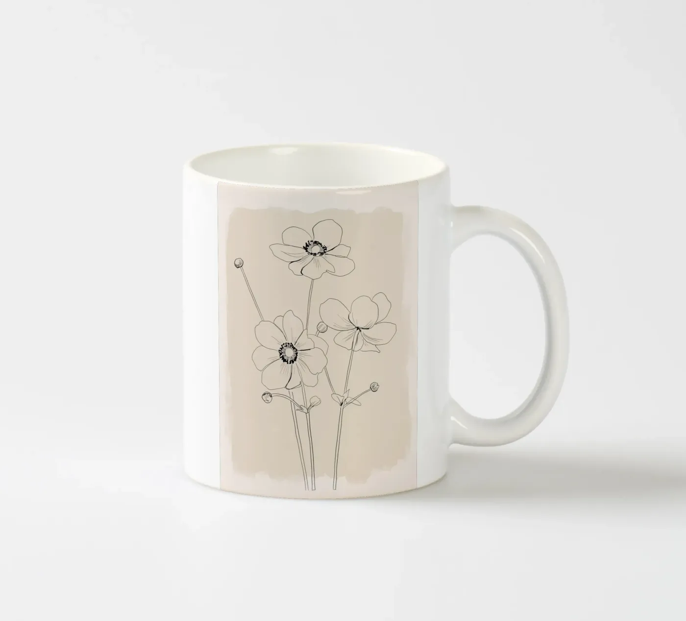 Delicate Bloom ceramic mug by ThingDesign