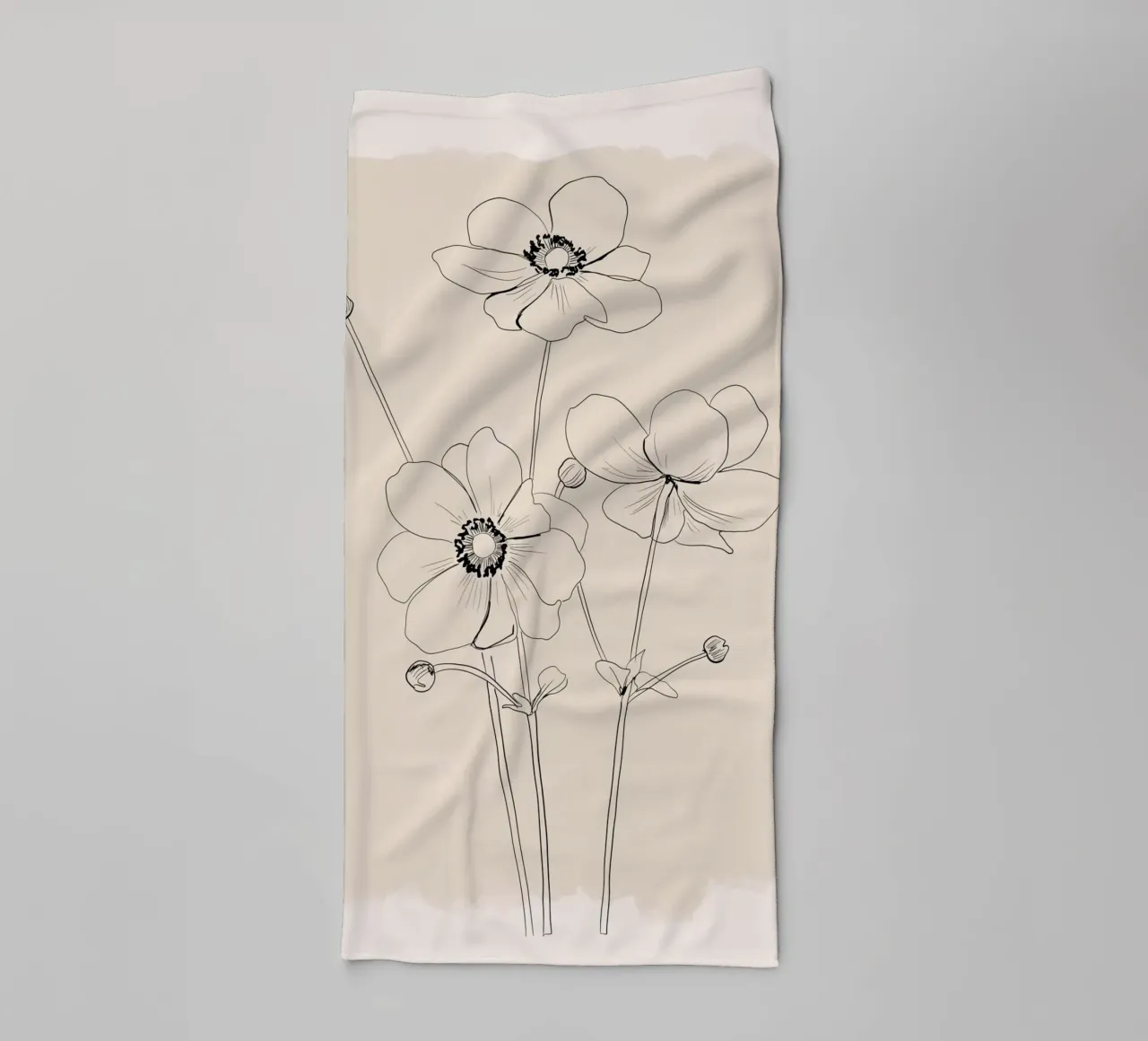 Delicate Bloom towel by ThingDesign