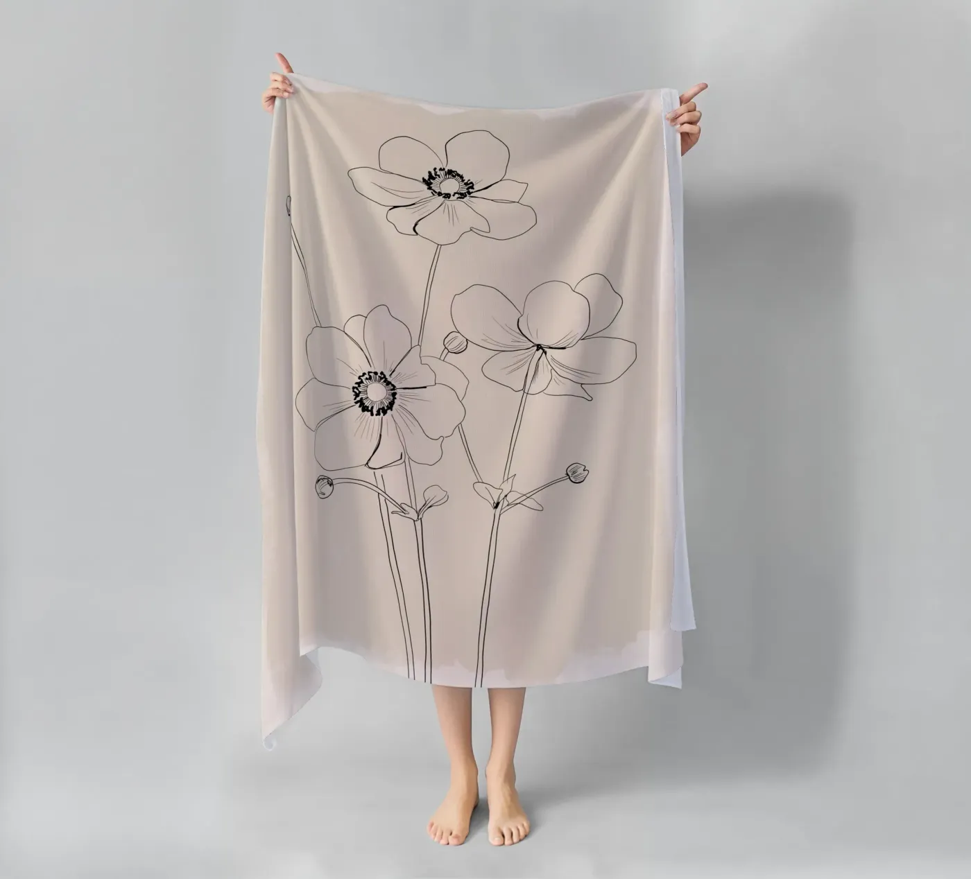 Fiore delicato telo mare da ThingDesign