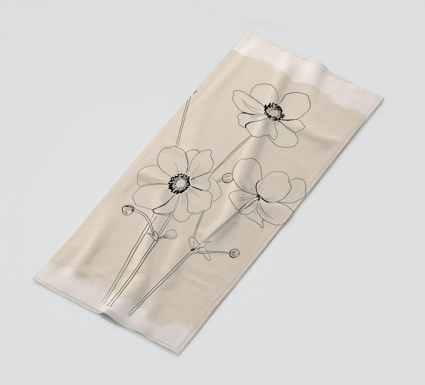 Fiore delicato telo mare da ThingDesign