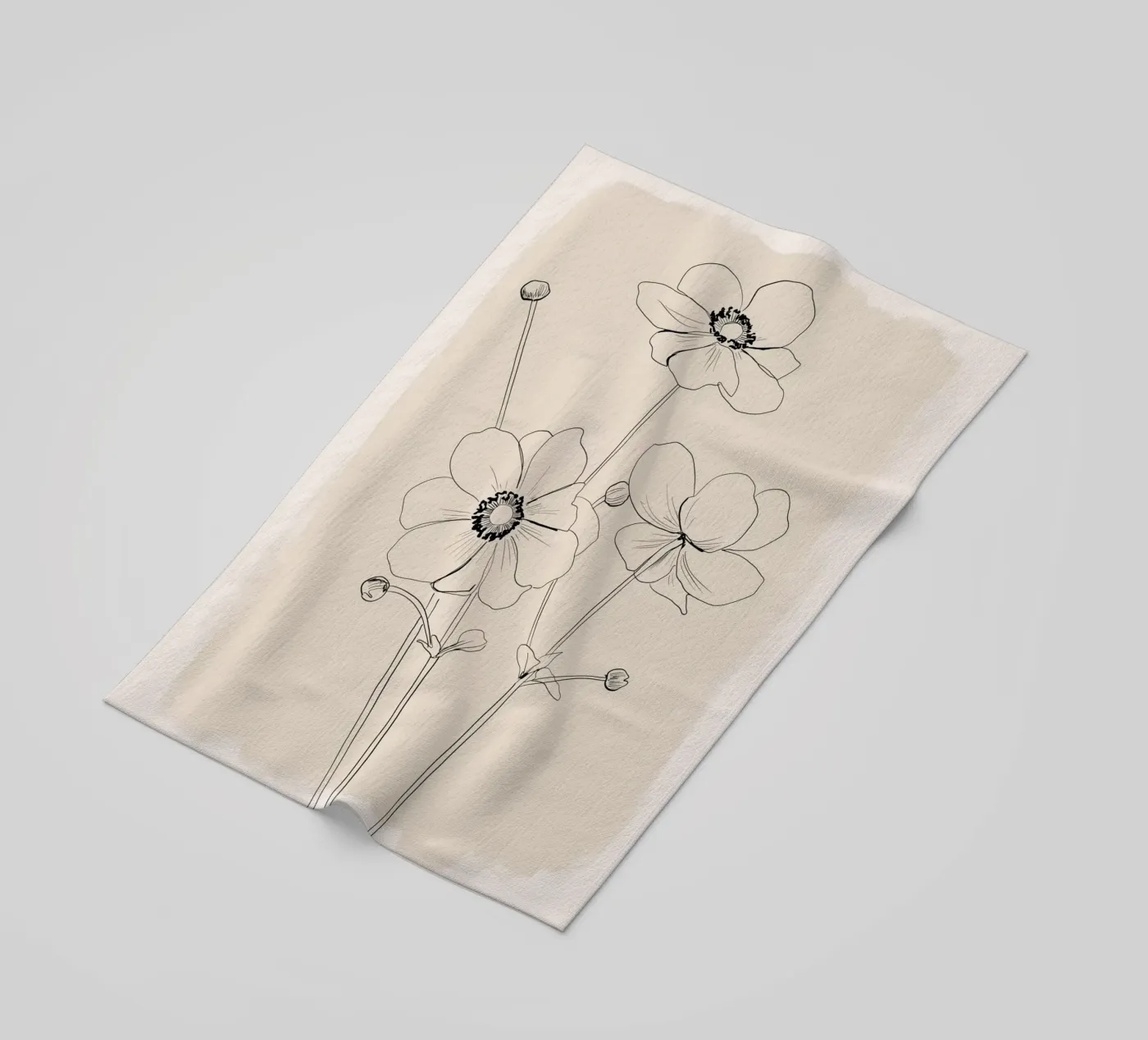 Fiore delicato telo mare da ThingDesign