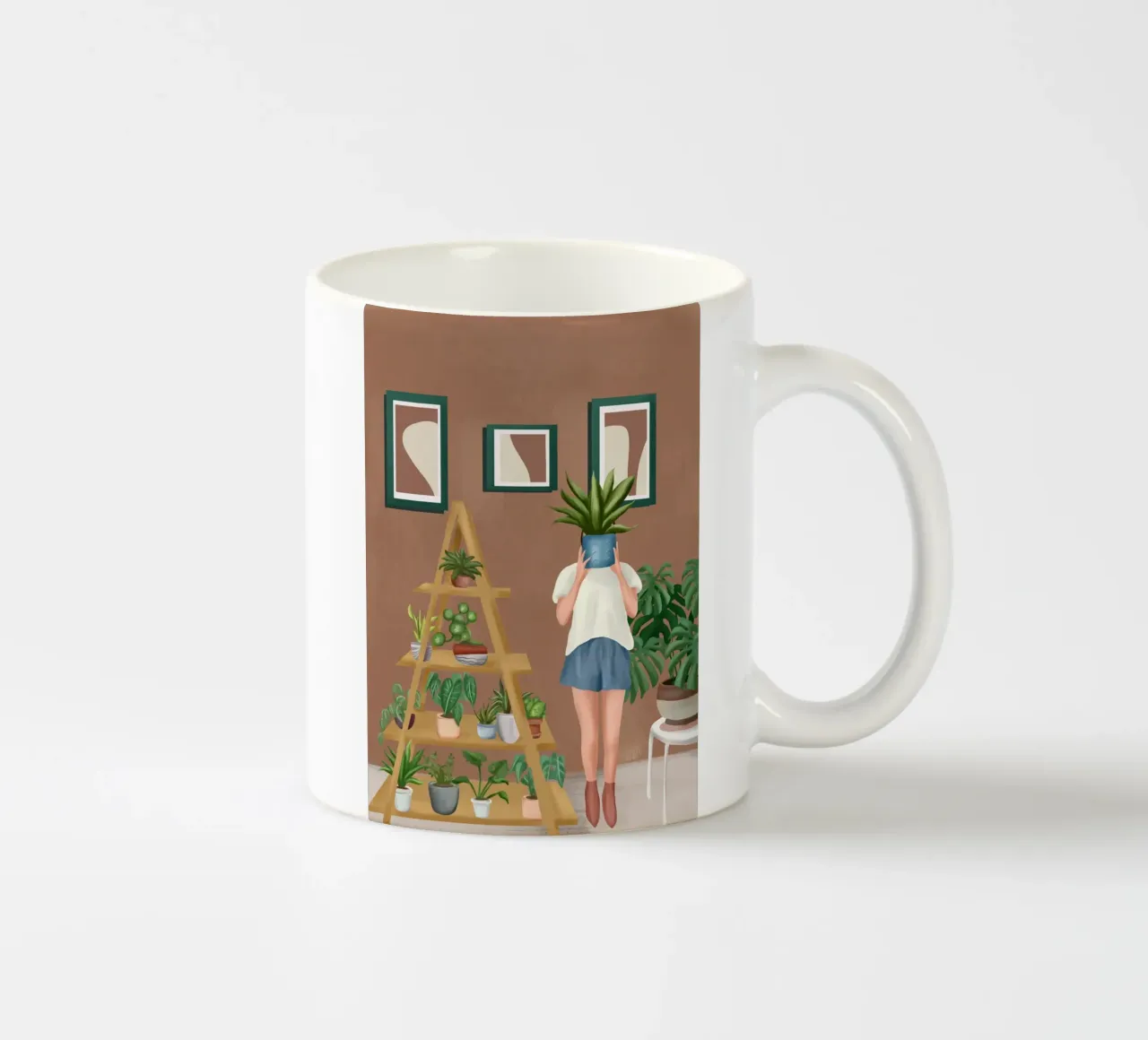 Wooden floors, walls and window sills tazza in ceramica da cityart