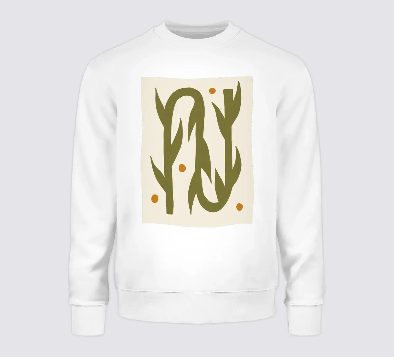 Mid Century Autumn leaf abstract boho art colores neutros sudadera de This Wild Soul - Illustration