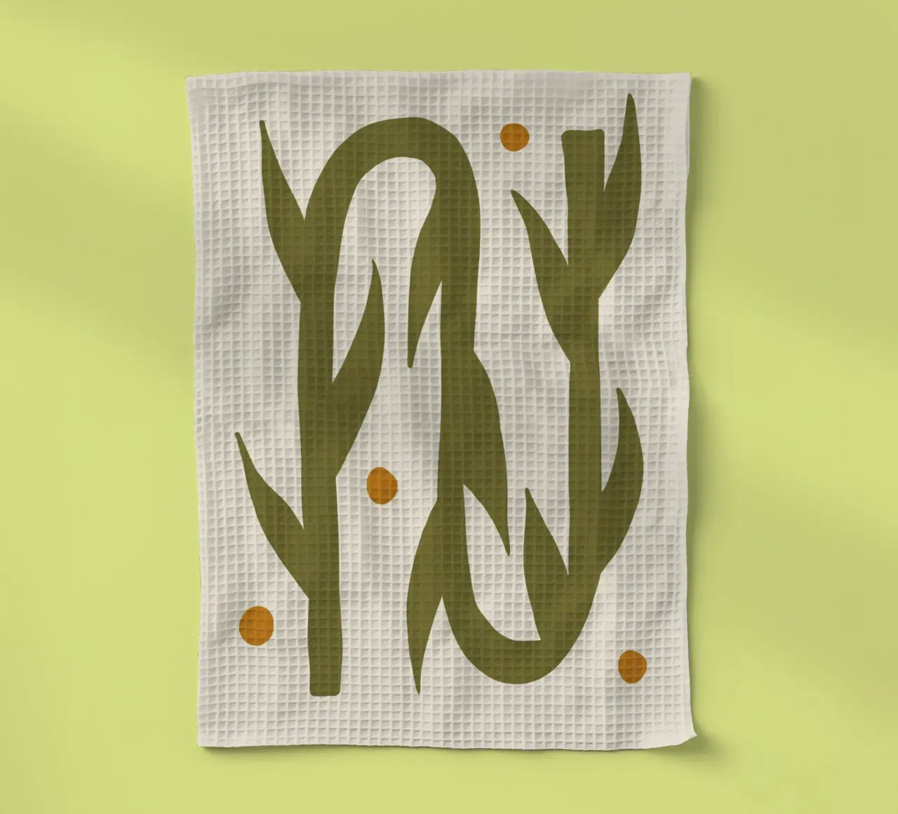 Mid Century Autumn leaf abstract boho art neutral colours torchon de This Wild Soul - Illustration