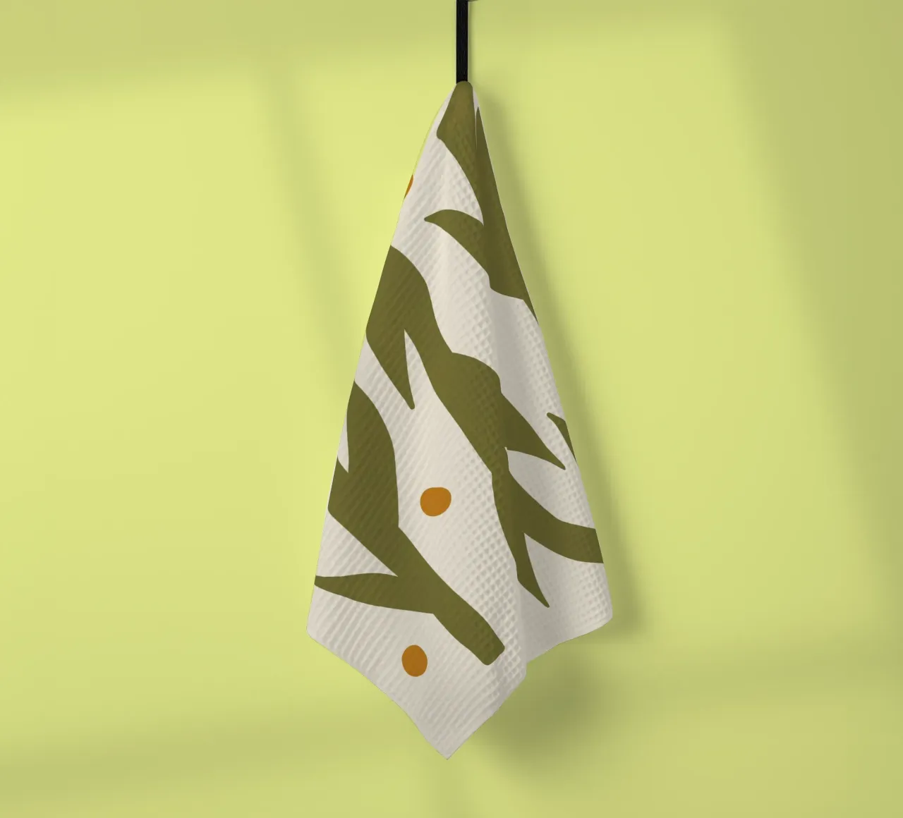 Mid Century Autumn leaf abstract boho art neutral colours torchon de This Wild Soul - Illustration