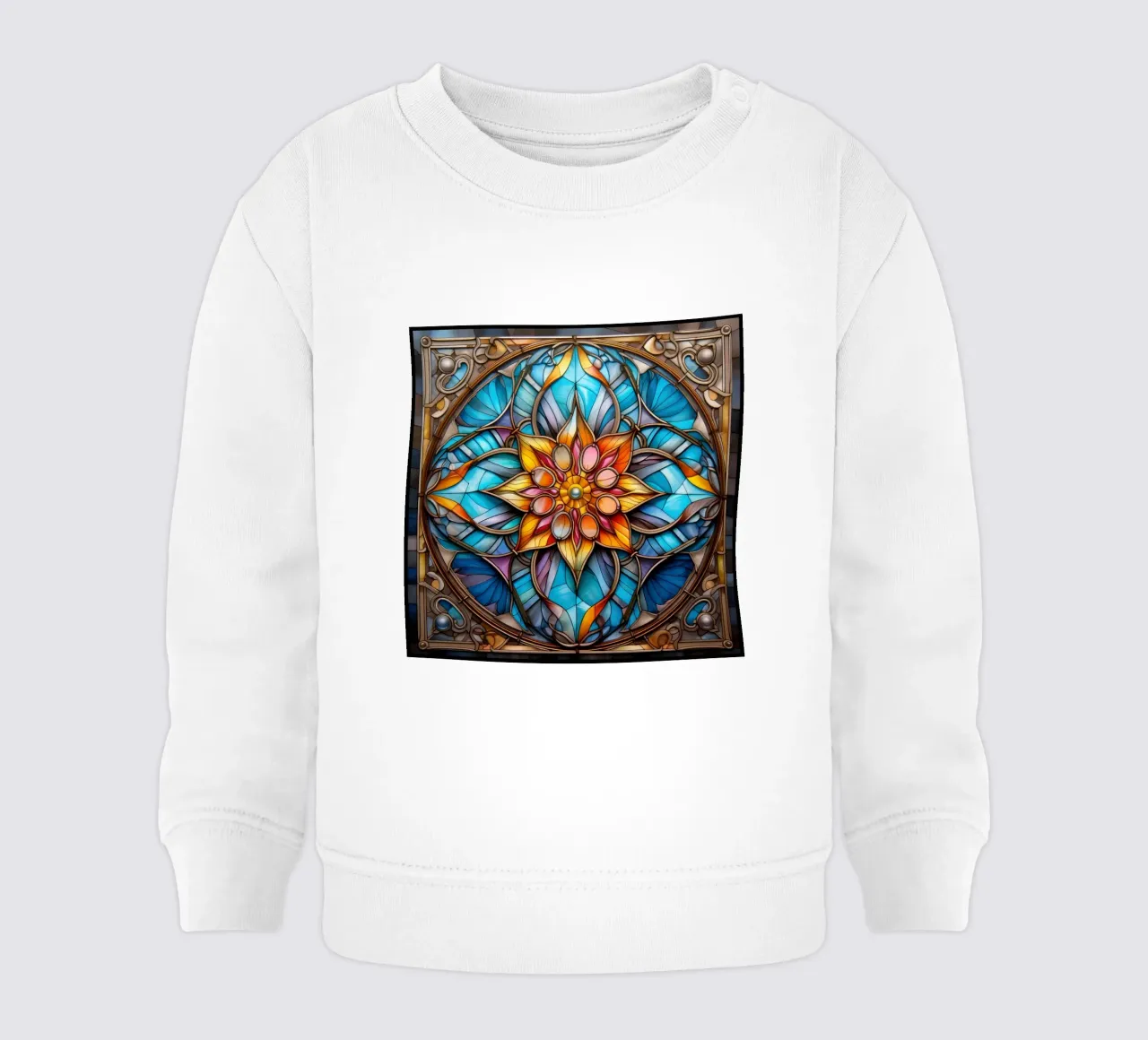 Mandala in vetro colorato felpa neonato da Spiritual Touch