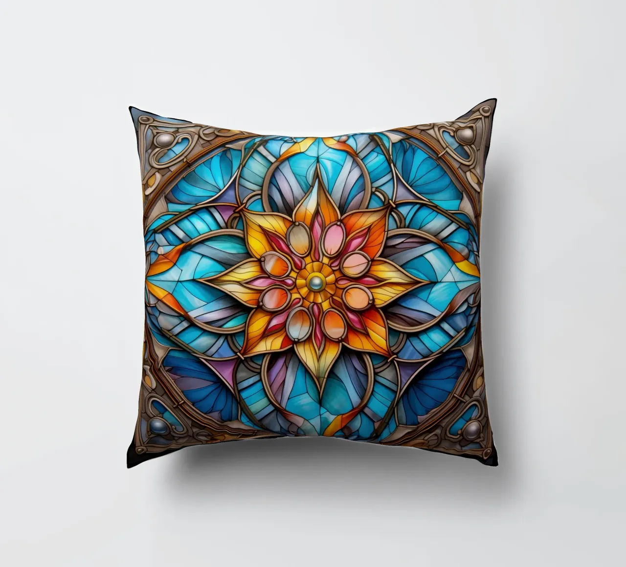 Mandala in vetro colorato cuscino da Spiritual Touch