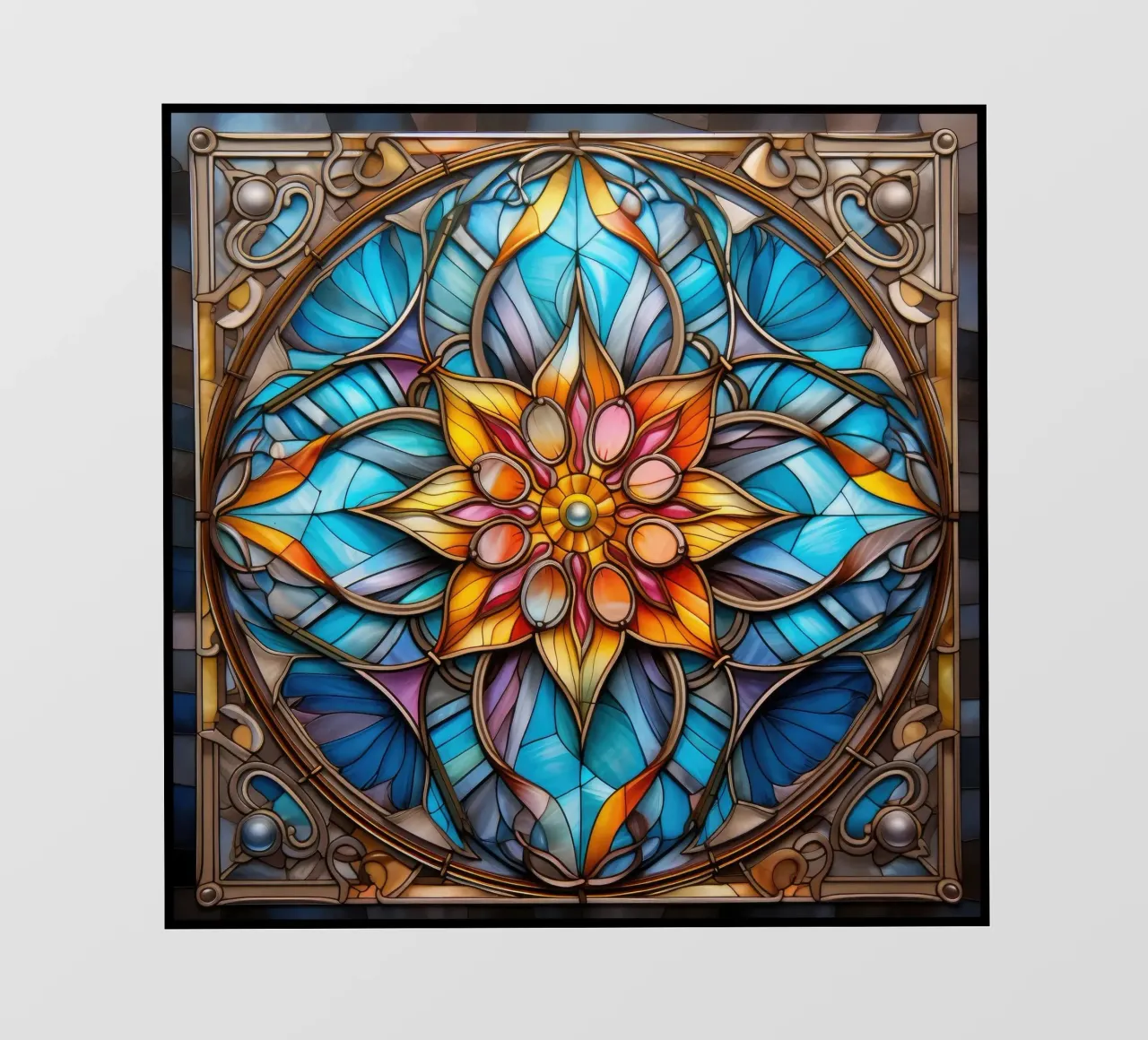Mandala in vetro colorato telo in pvc da Spiritual Touch