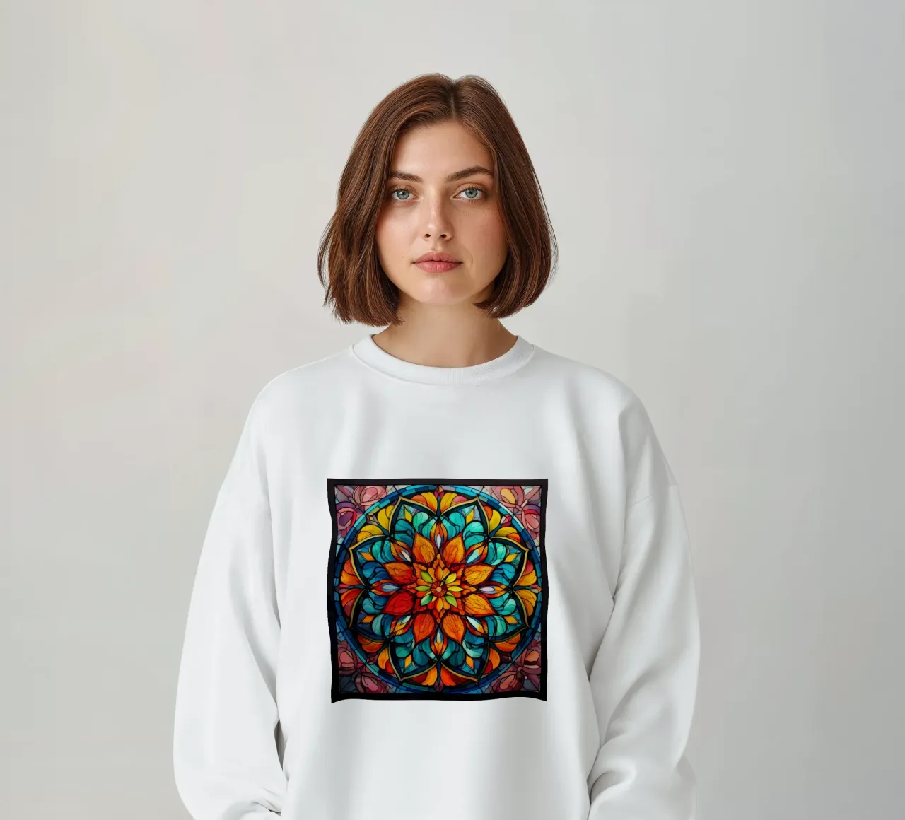Mandala in vetro colorato felpa da Spiritual Touch