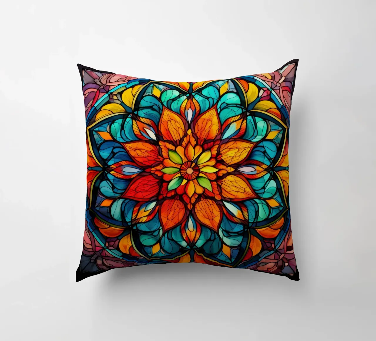 Mandala in vetro colorato cuscino da Spiritual Touch