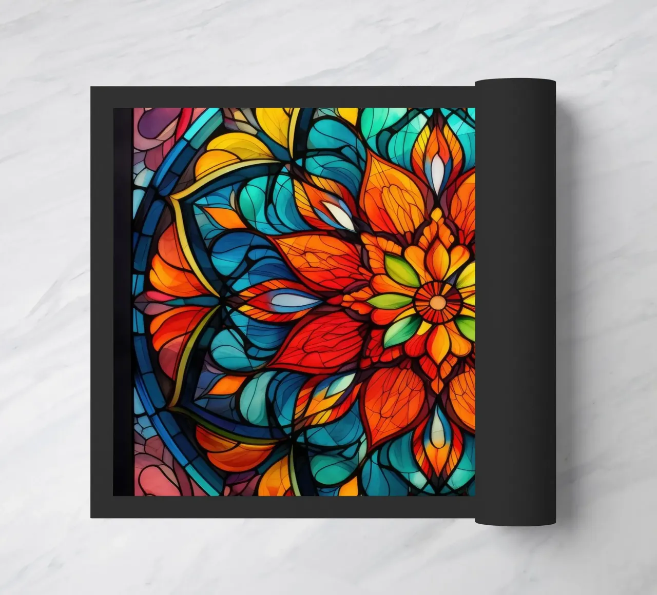 Mandala in vetro colorato zerbino da Spiritual Touch