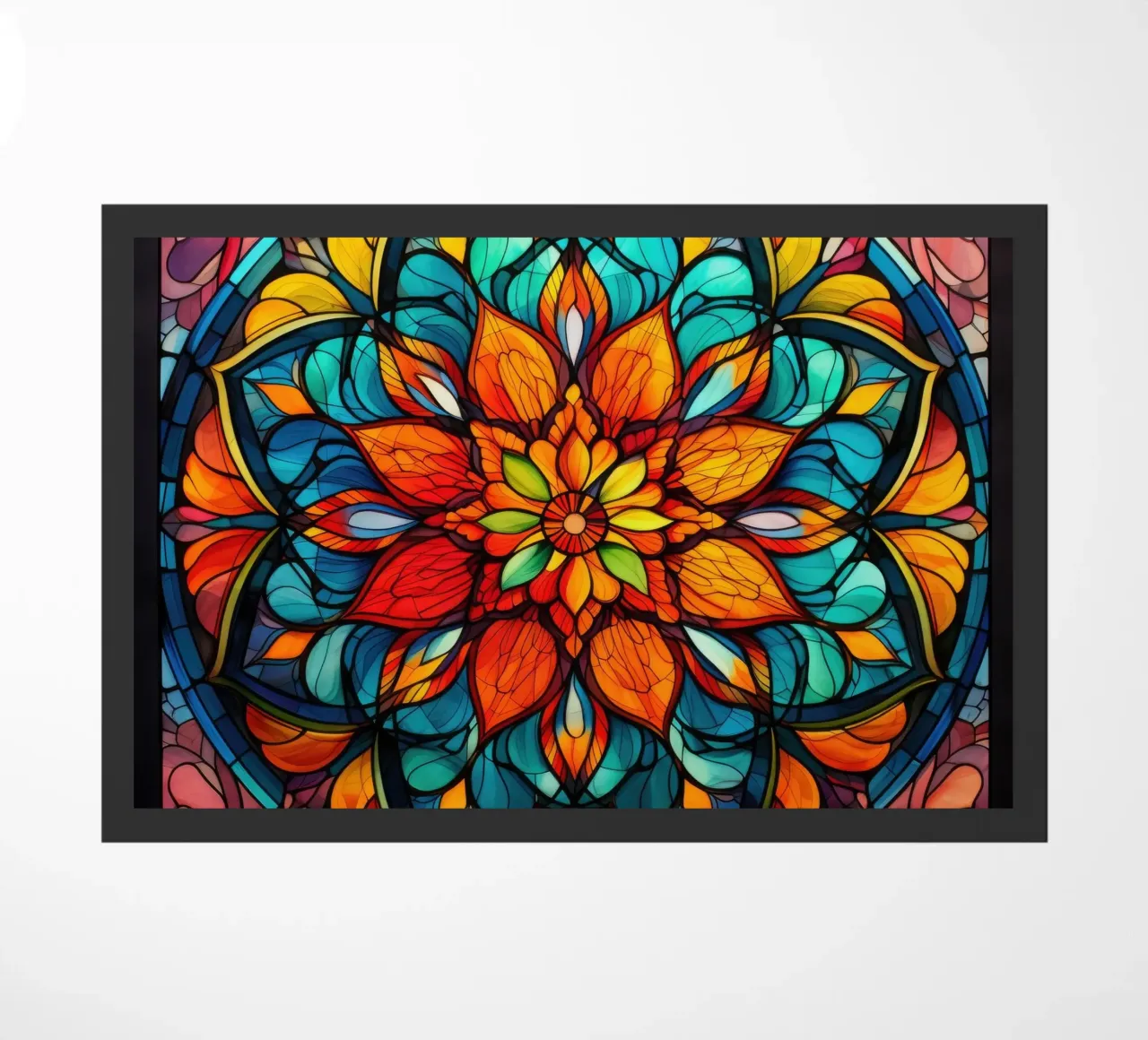 Mandala in vetro colorato zerbino da Spiritual Touch