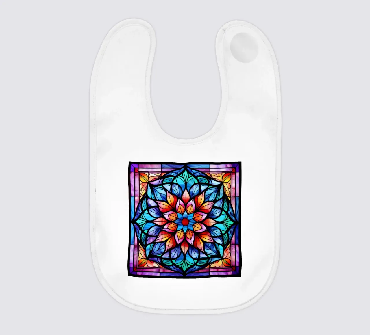 Mandala in vetro colorato bavaglino da Spiritual Touch