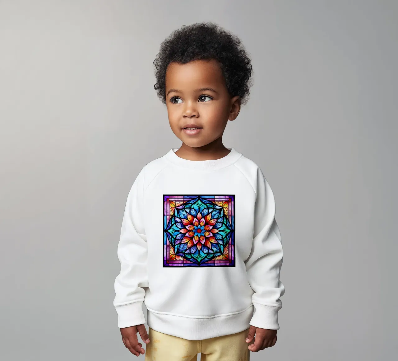 Mandala in vetro colorato felpa neonato da Spiritual Touch