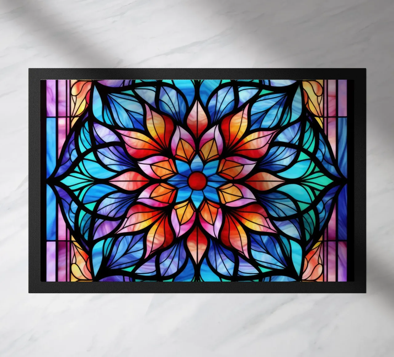 Mandala in vetro colorato zerbino da Spiritual Touch