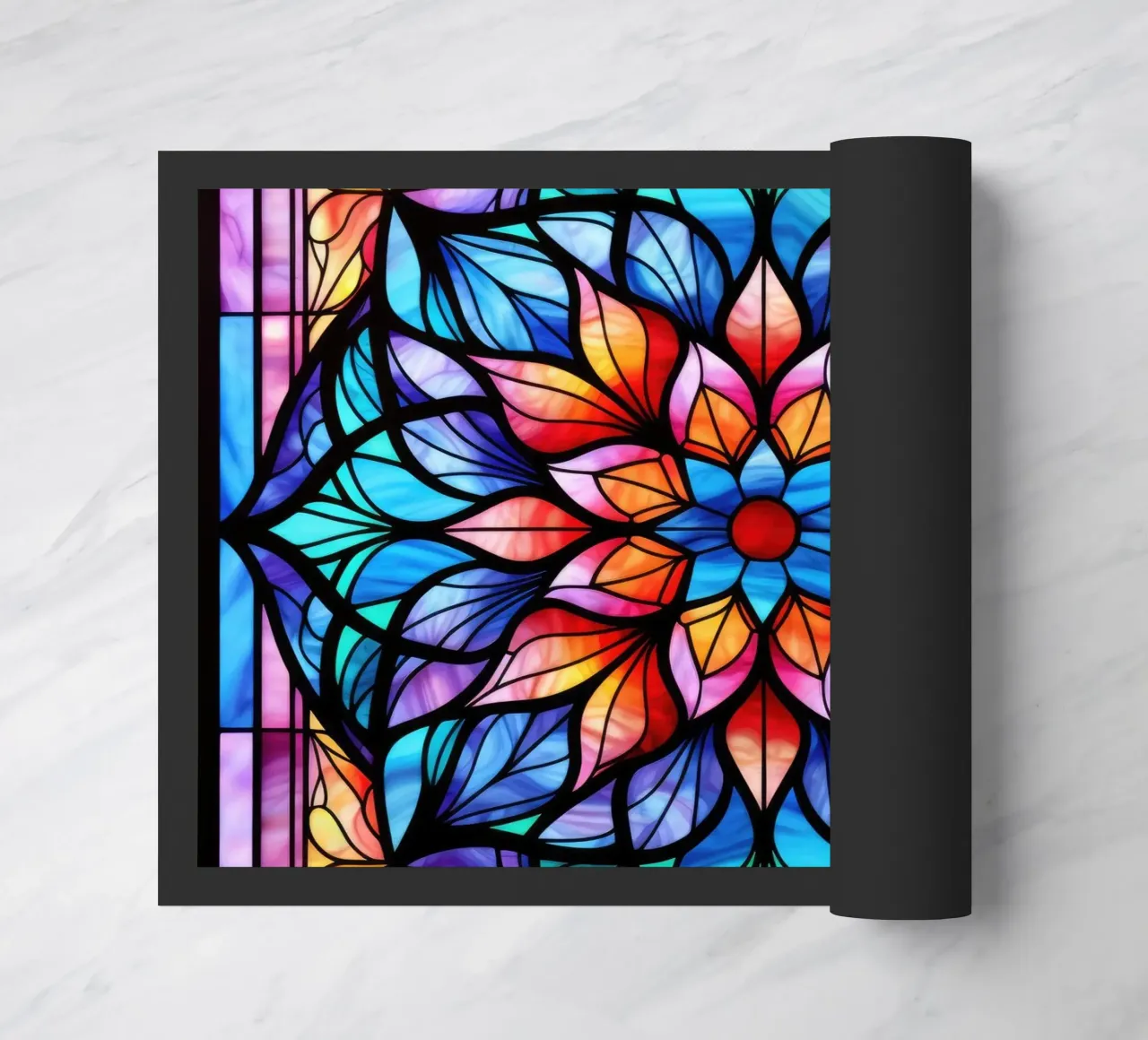 Mandala in vetro colorato zerbino da Spiritual Touch