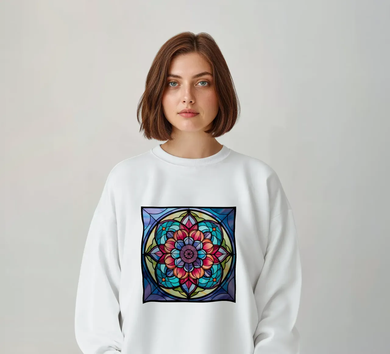 Mandala in vetro colorato felpa da Spiritual Touch
