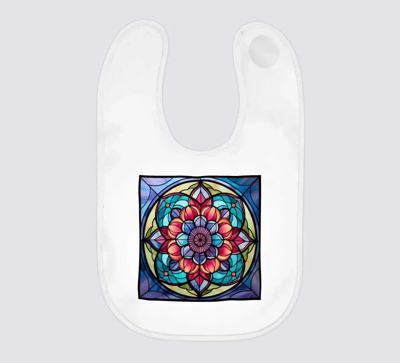 Mandala in vetro colorato bavaglino da Spiritual Touch