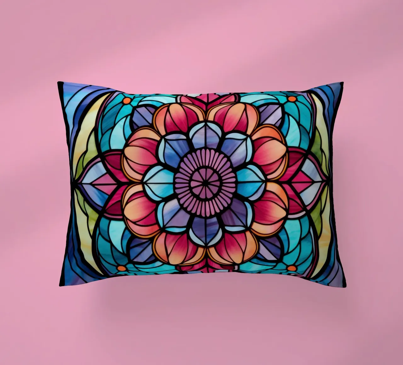 Mandala in vetro colorato cuscino da Spiritual Touch