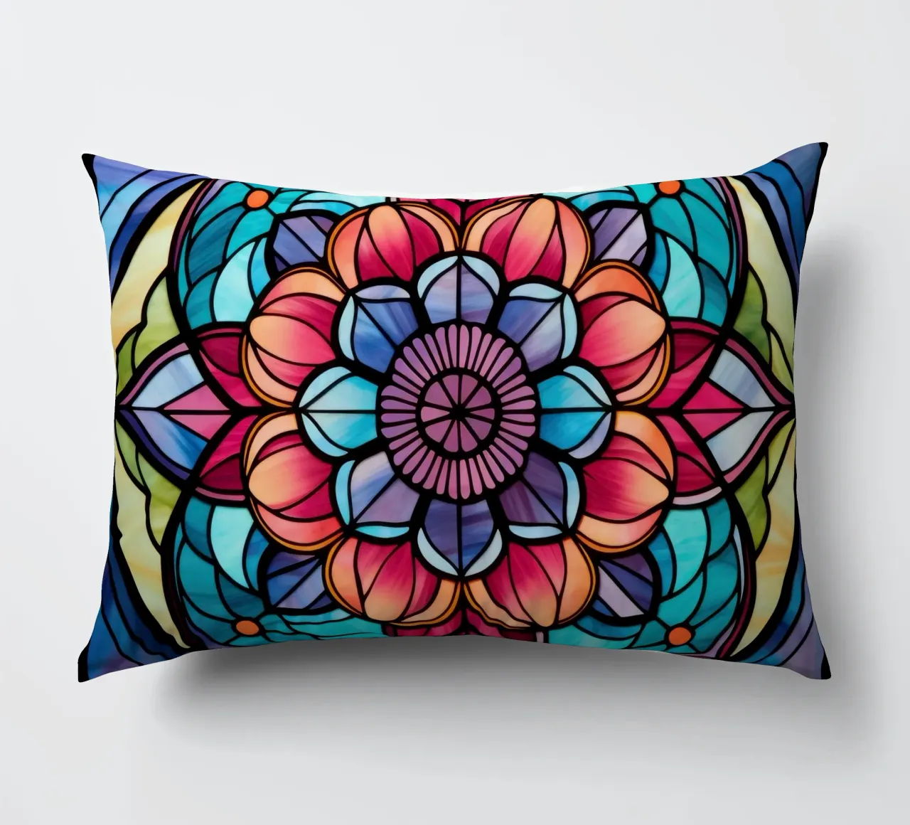 Mandala in vetro colorato cuscino da Spiritual Touch