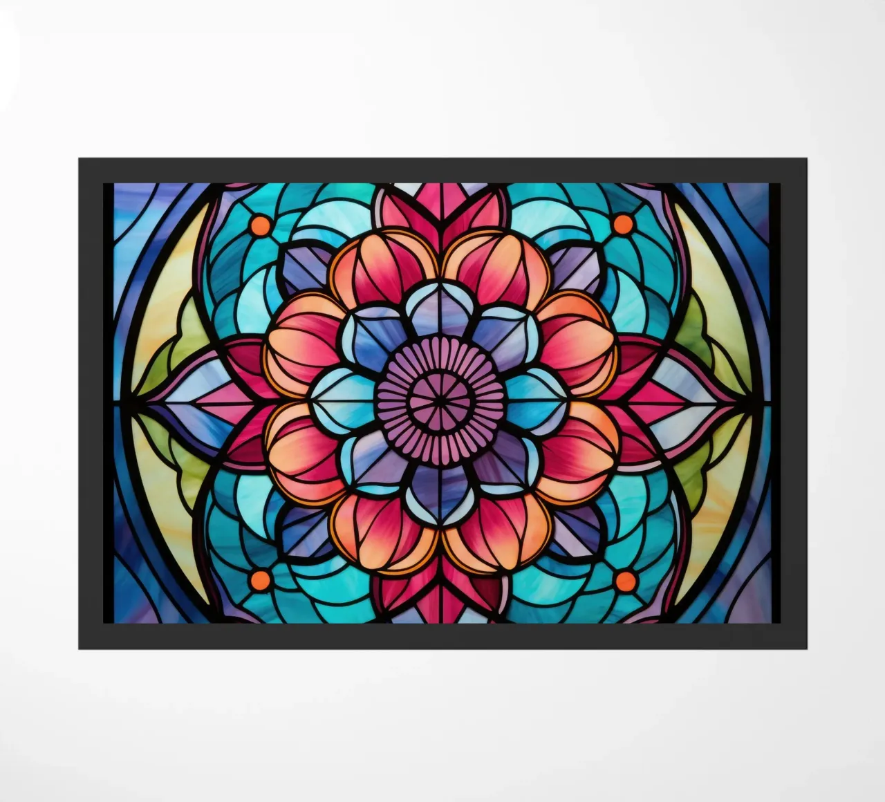 Mandala in vetro colorato zerbino da Spiritual Touch