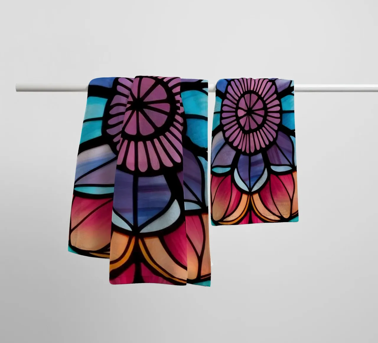 Mandala in vetro colorato asciugamano da bagno da Spiritual Touch