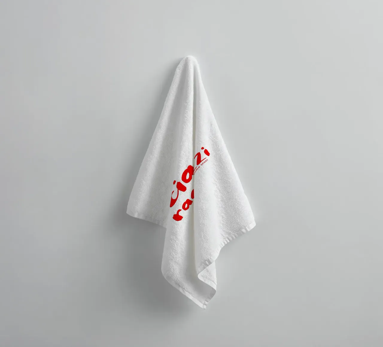 Ciao Ragazzi - rote Pinselschrift asciugamano da bagno da studio scusi