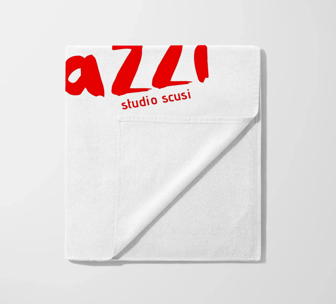 Ciao Ragazzi - rote Pinselschrift telo mare da studio scusi