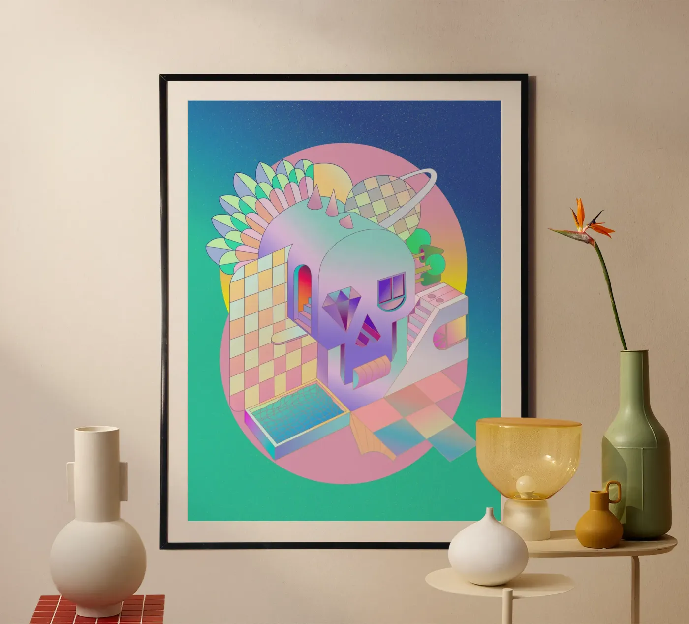 Mansion SKull poster da Ali Gulec