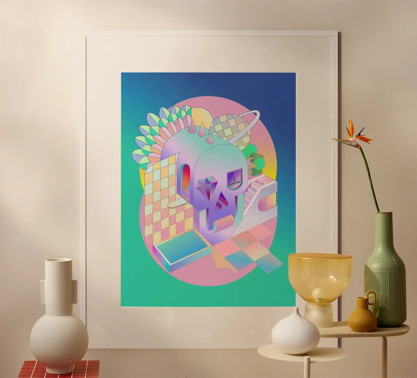 Mansion SKull poster da Ali Gulec