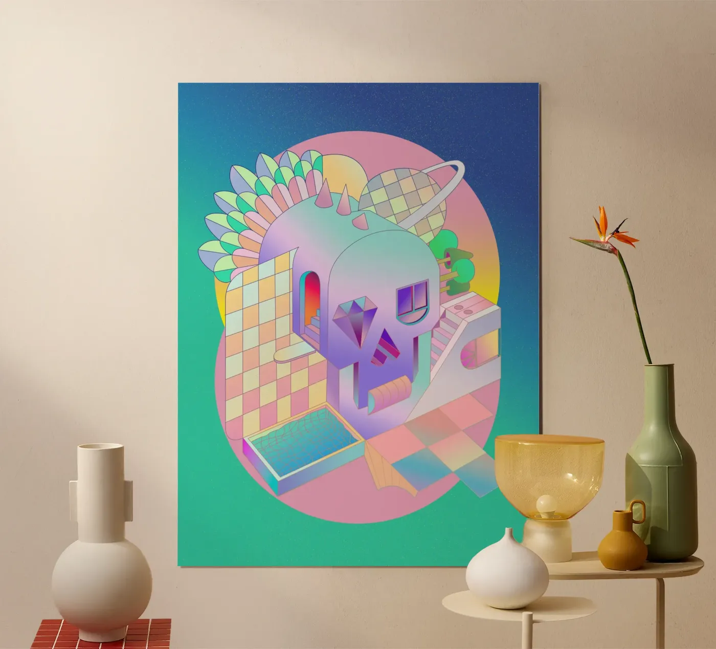 Mansion SKull poster da Ali Gulec