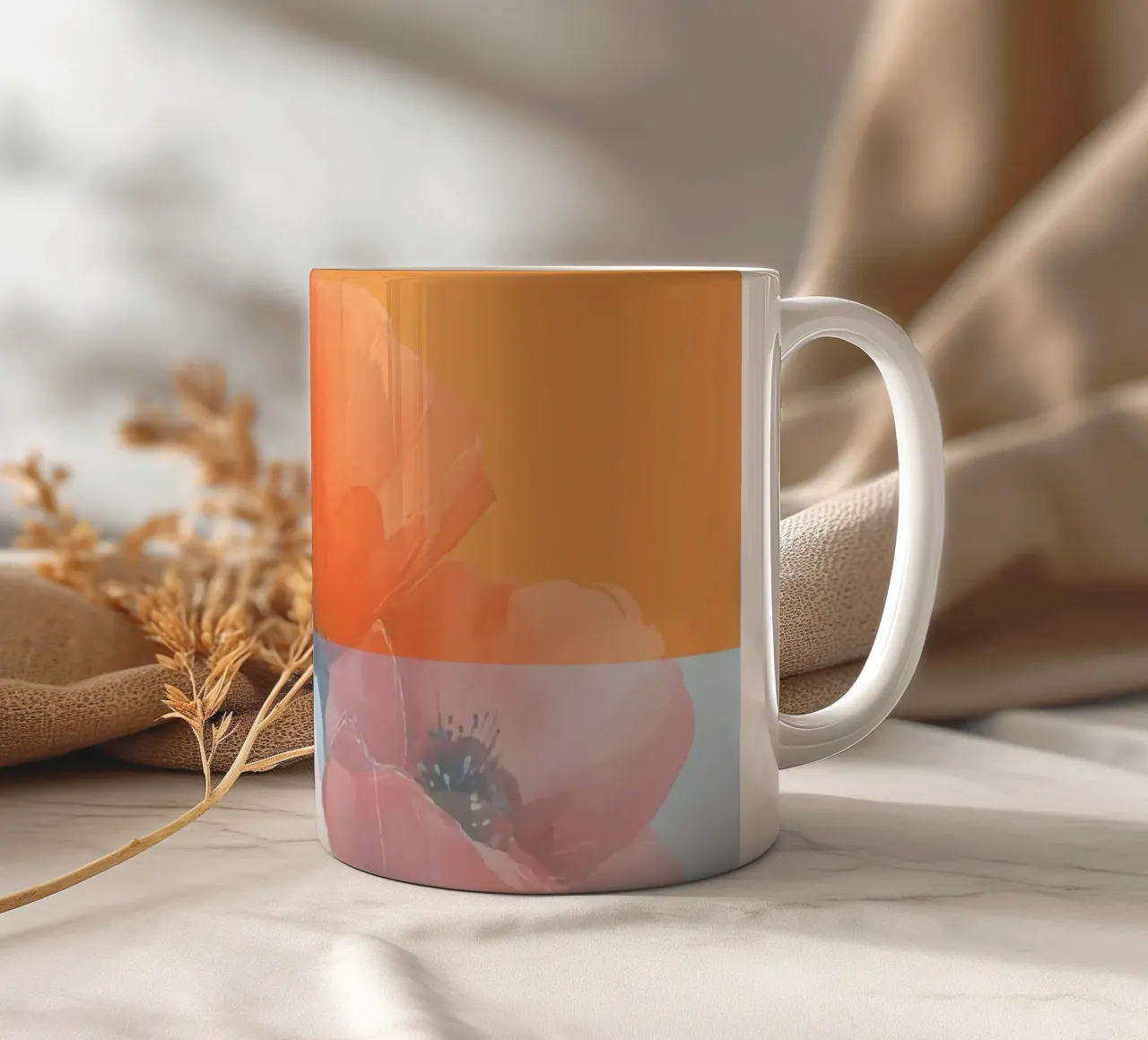Papaveri a rovescio tazza in ceramica da LaylaOzHome